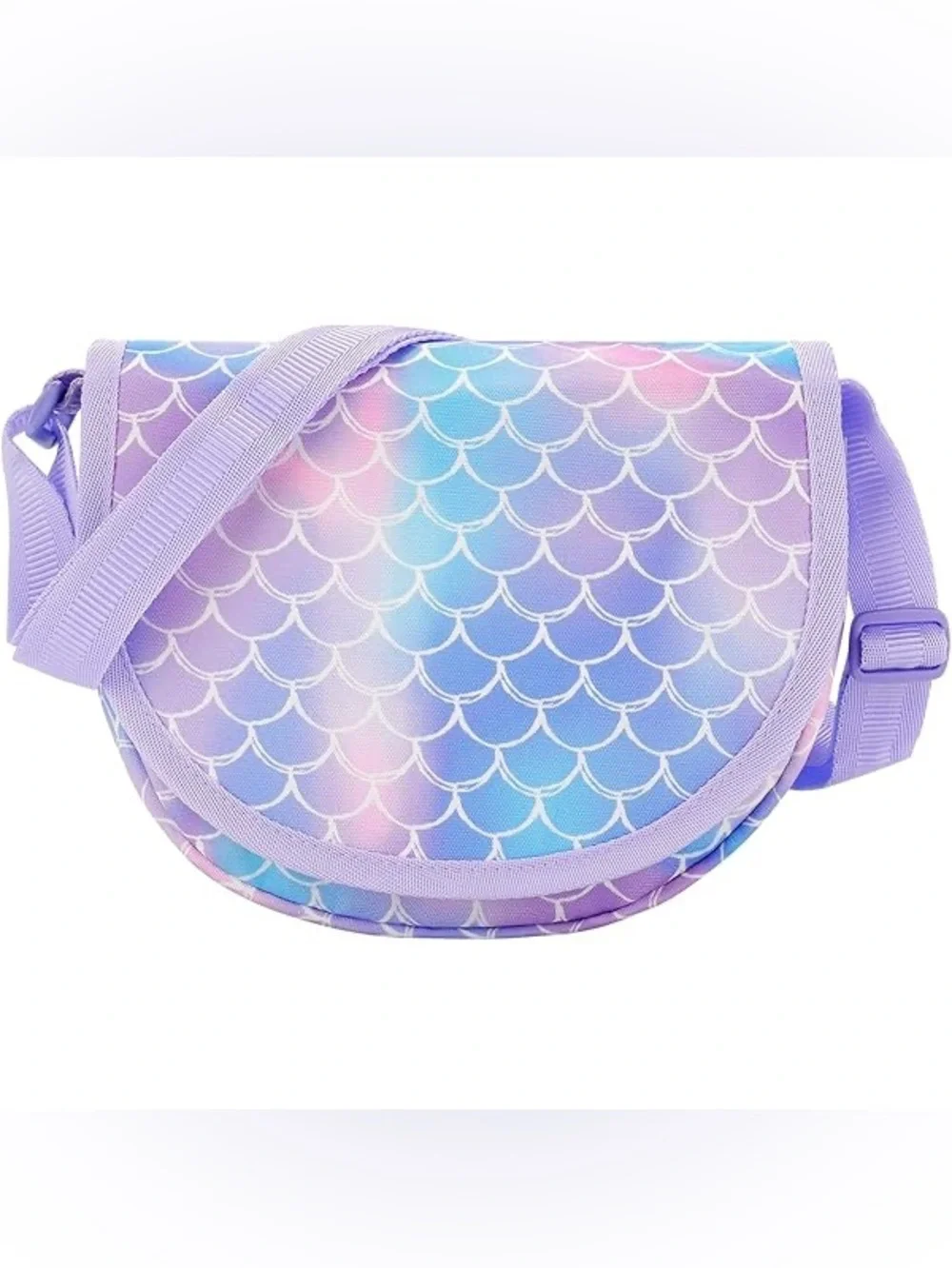 NWT Pastel Mermaid Scale Crossbody Bag - Lavender Blue Pink